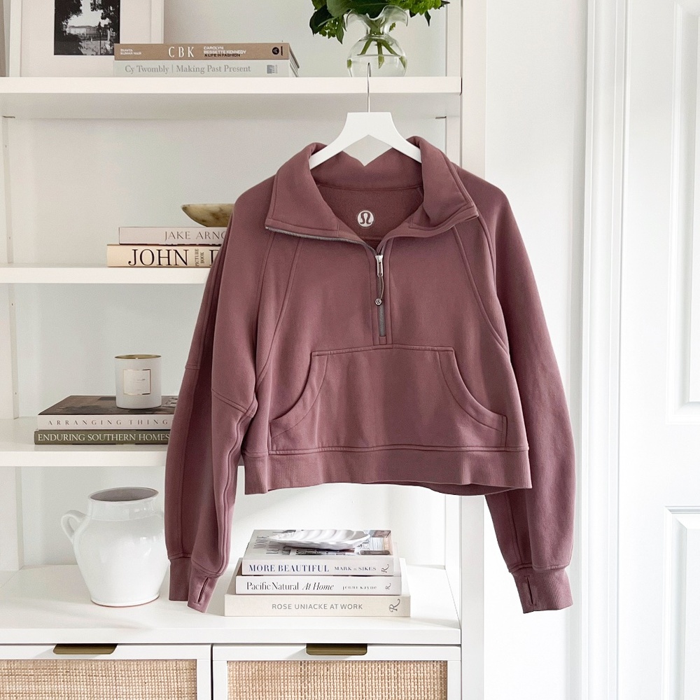 Lululemon Scuba Oversized Funnel Neck Half Zip Twilight Rose Pink Medium/Large